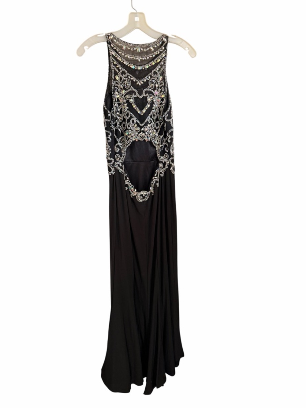 Juliet Beaded Top Long Front slit Prom Dress women's size M - Picture 6 of 7